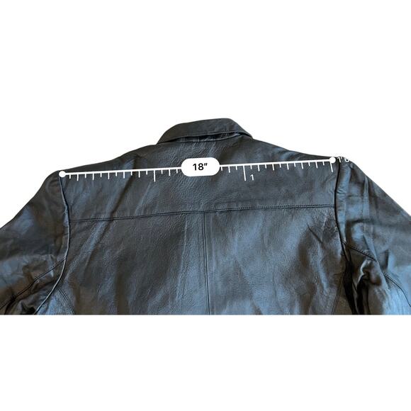 Atlantic Beach Long Collared Black Leather Trench Coat 1X NWT Streetwear‎ Edgy - Picture 8 of 14